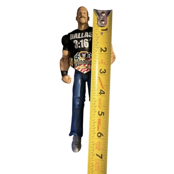 WWE Stone Cold Steve Austin Elite Action Figure Dallas 3:16 w/ Championship Belt - Picture 3 of 7